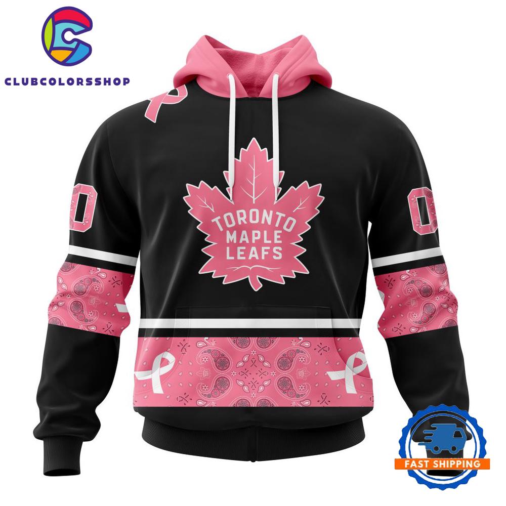 NHL Toronto Maple Leafs In Classic Style With Paisley WE WEAR PINK BREAST CANCER Hoodie, T Shirt, Sweatshirt
