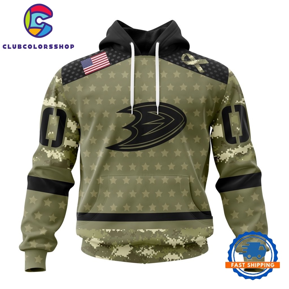 NHL Anaheim Ducks Special Camo Military Appreciation Hoodie, T Shirt