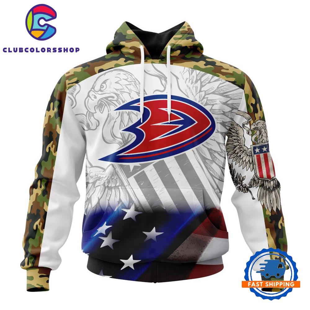 NHL Anaheim Ducks Specialized Design With Our America Flag And Our America Eagle Hoodie, T Shirt