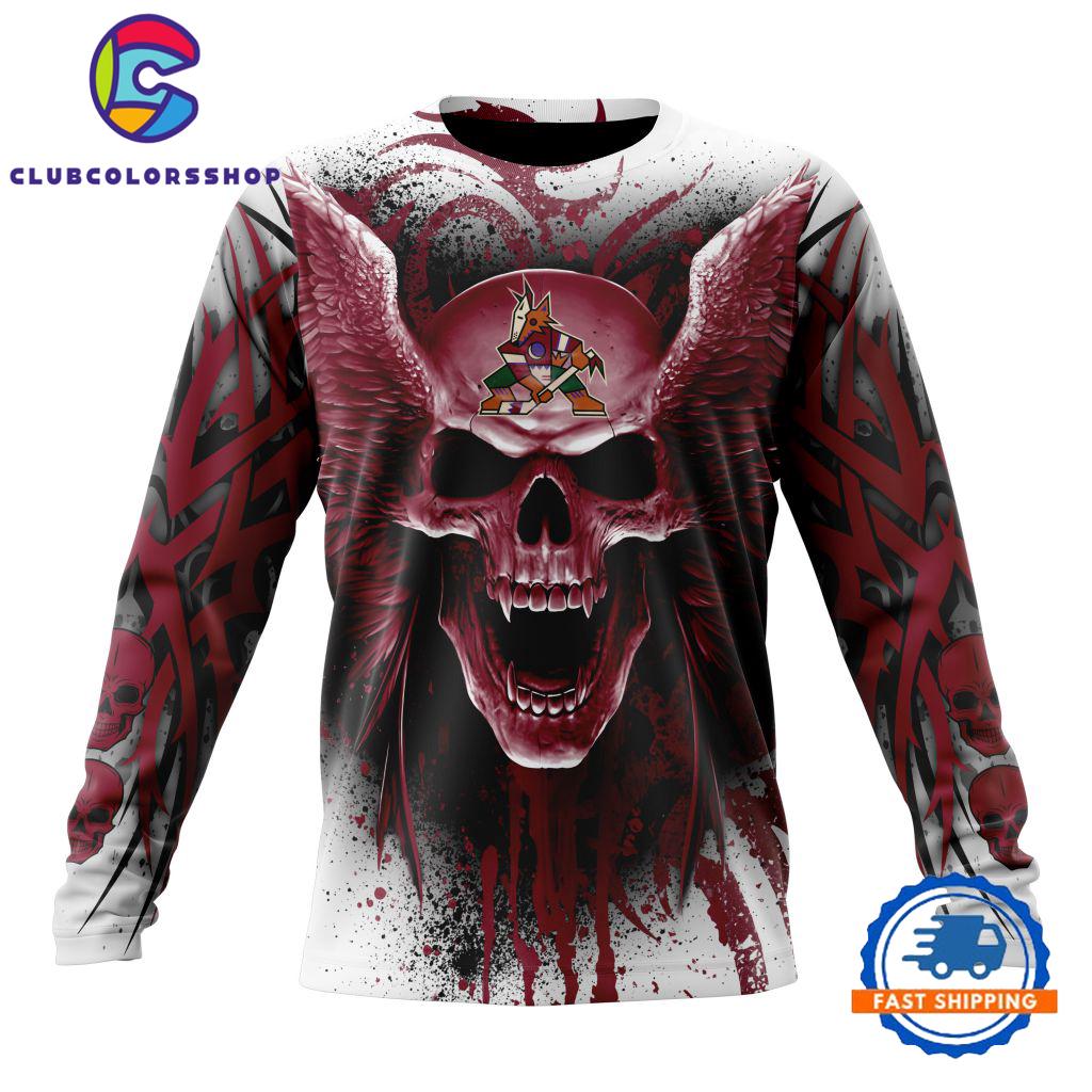 NHL Arizona Coyotes Special Kits With Skull Art Hoodie, T Shirt NHL Arizona Coyotes Special Kits With Skull Art Hoodie, T Shirt