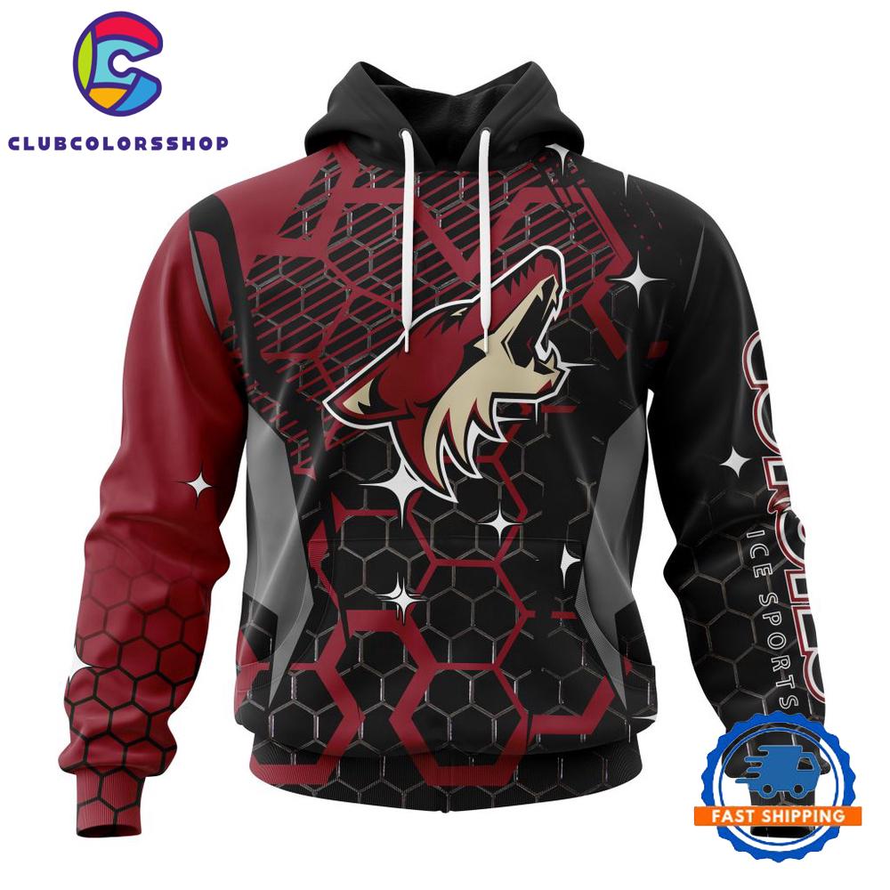 NHL Arizona Coyotes Specialized Design With MotoCross Syle Hoodie, T Shirt