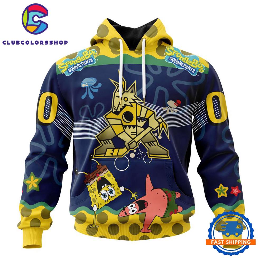 NHL Arizona Coyotes Specialized Jersey With SpongeBob Hoodie, T Shirt