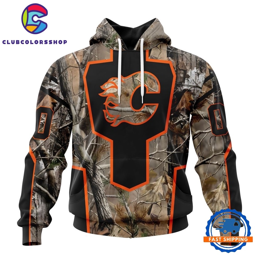 NHL Calgary Flames Special Camo Realtree Hunting Hoodie, T Shirt