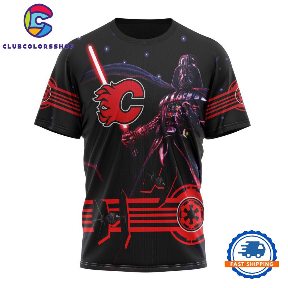 NHL Calgary Flames Specialized Starwar Darth Vader Version Hoodie, T Shirt NHL Calgary Flames Specialized Starwar Darth Vader Version Hoodie, T Shirt