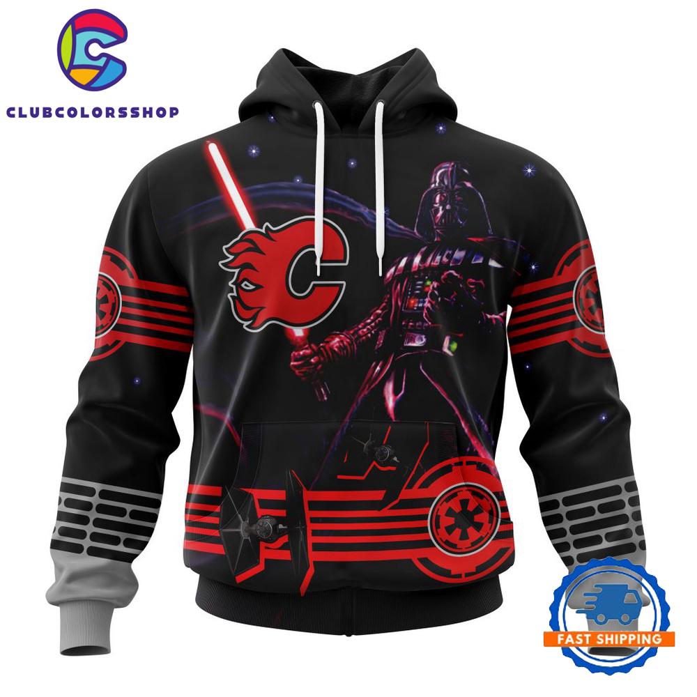 NHL Calgary Flames Specialized Starwar Darth Vader Version Hoodie, T Shirt