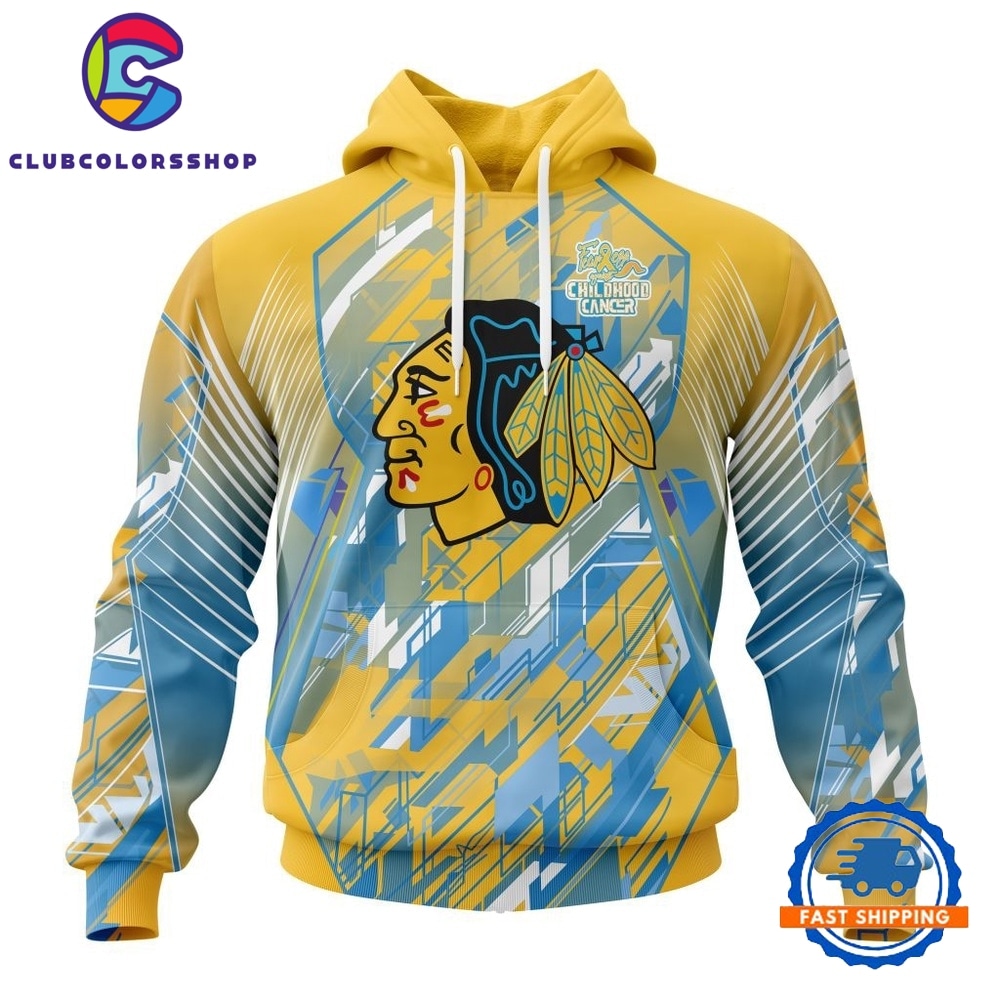 NHL Chicago BlackHawks Specialized Design Fearless Against Childhood Cancers Hoodie, T Shirt
