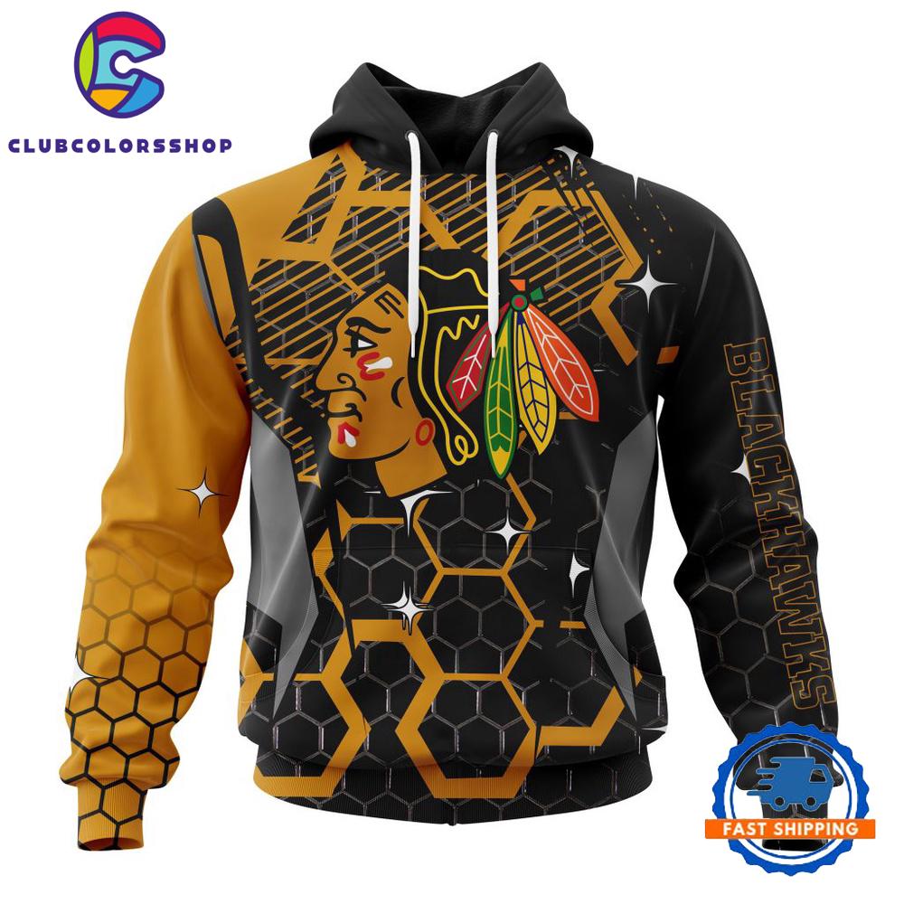 NHL Chicago BlackHawks Specialized Design With MotoCross Syle Hoodie, T Shirt