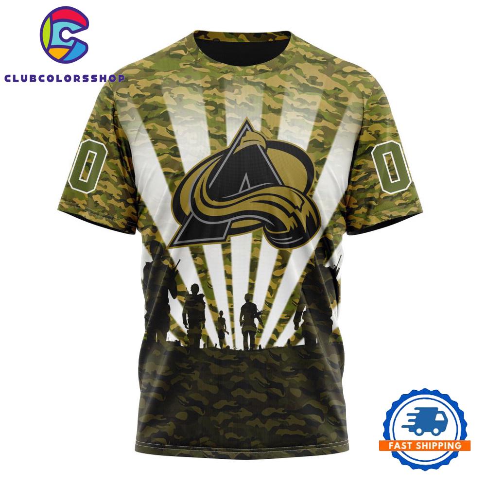 NHL Colorado Avalanche Military Camo Kits For Veterans Day And Rememberance Day Hoodie, T Shirt