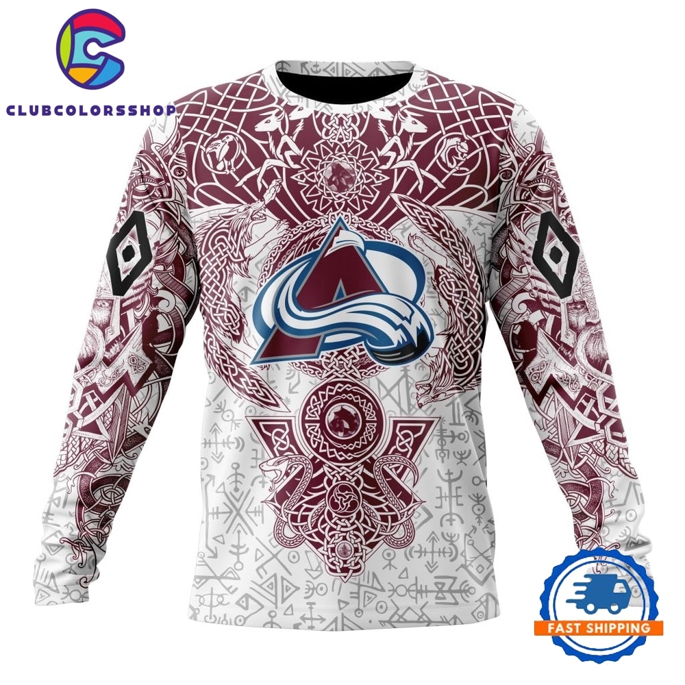 NHL Colorado Avalanche Special Norse Viking Symbols Hoodie, T Shirt 3