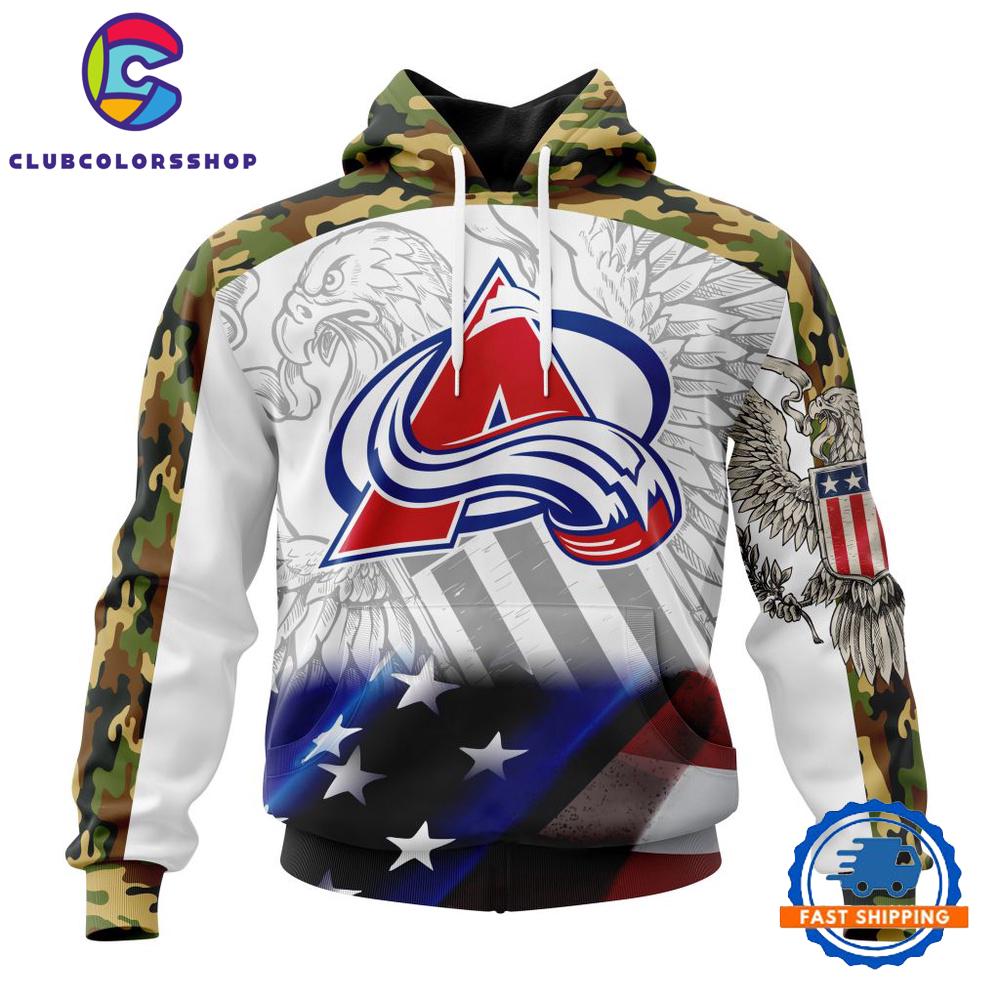 NHL Colorado Avalanche Specialized Design With Our America Flag And Our America Eagle Hoodie, T Shirt