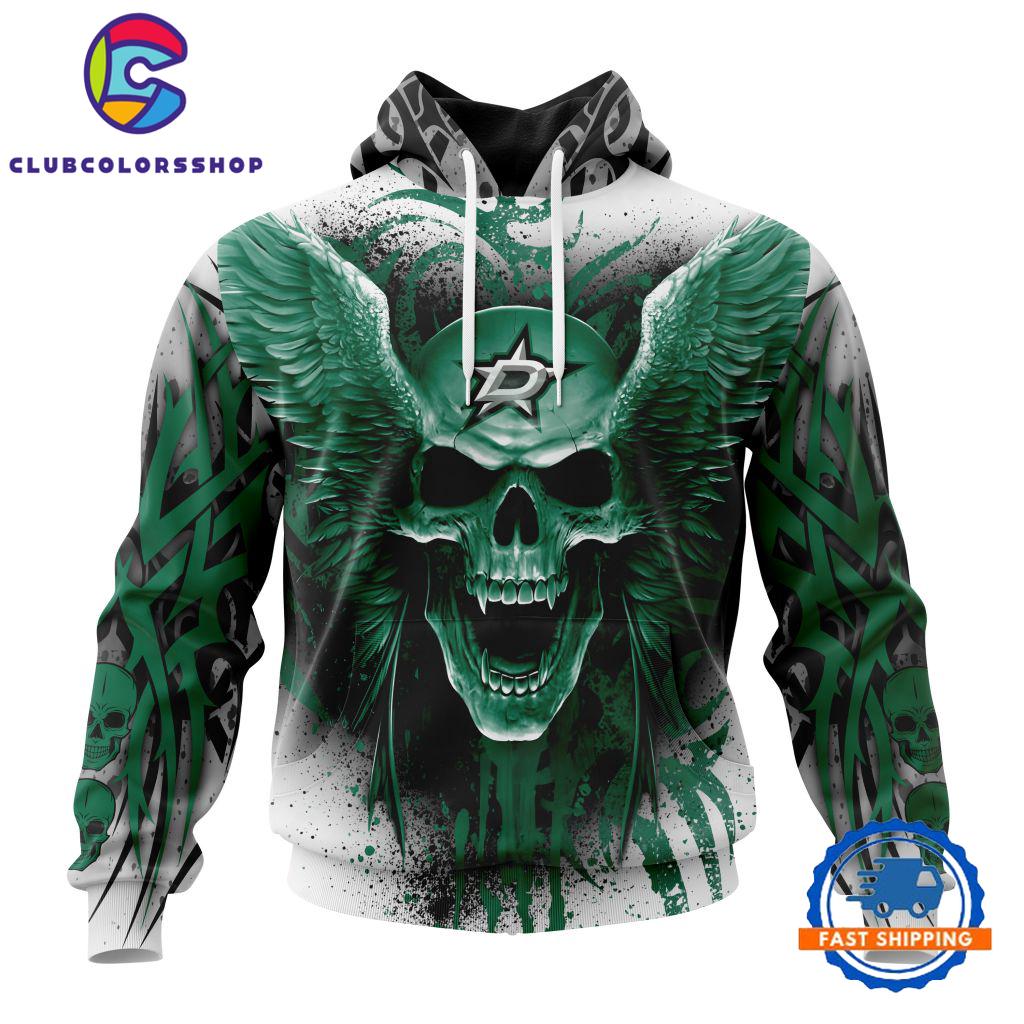 NHL Dallas Stars Special Kits With Skull Art Hoodie, T Shirt