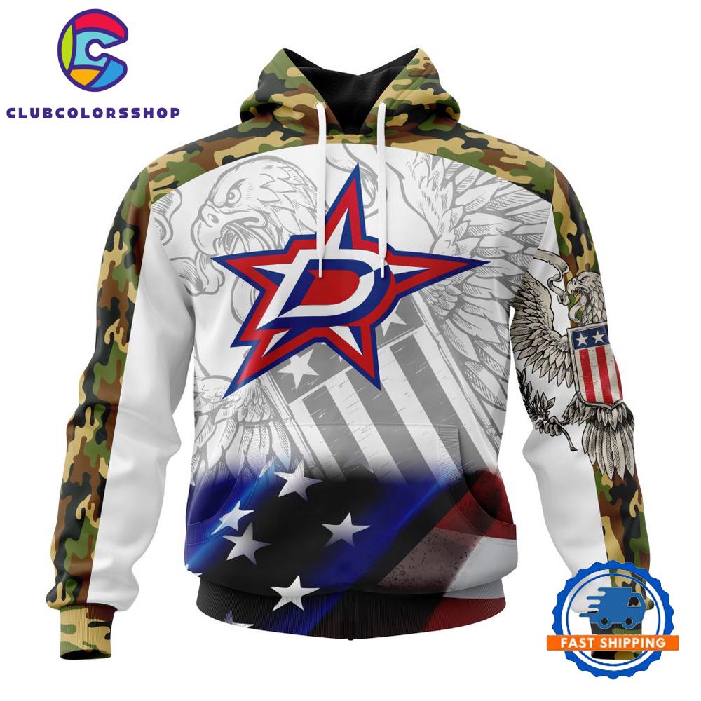 NHL Dallas Stars Specialized Design With Our America Flag And Our America Eagle Hoodie, T Shirt
