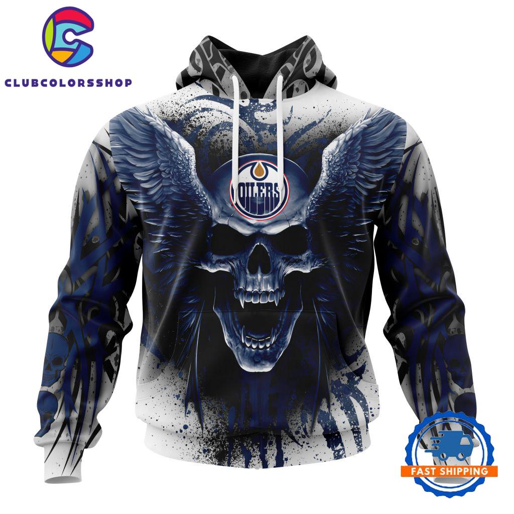 NHL Edmonton Oilers Special Kits With Skull Art Hoodie, T Shirt
