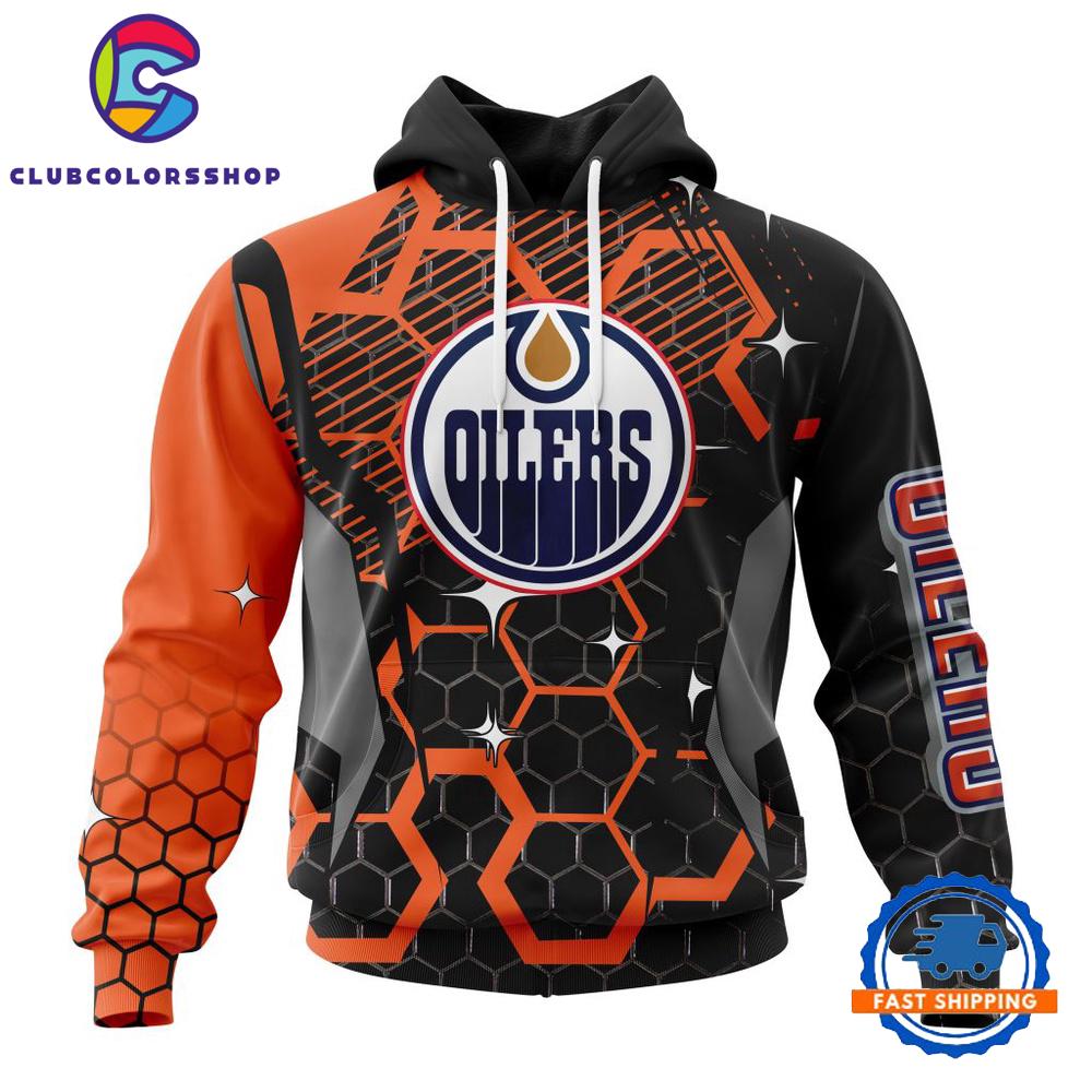 NHL Edmonton Oilers Specialized Design With MotoCross Syle Hoodie, T Shirt