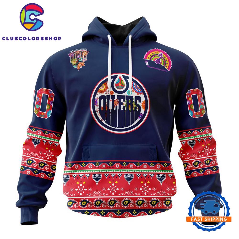 NHL Edmonton Oilers Specialized Jersey Hockey For All Diwali Festival Hoodie, T Shirt