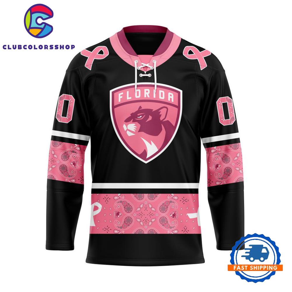 NHL Florida Panthers In Classic Style With Paisley IN OCTOBER WE WEAR PINK BREAST CANCER Hockey Jersey