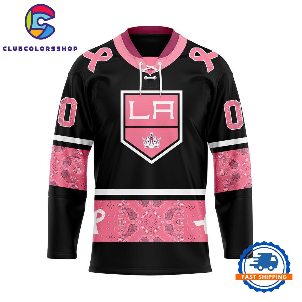NHL Los Angeles Kings In Classic Style With Paisley IN OCTOBER WE WEAR PINK BREAST CANCER Hockey Jersey