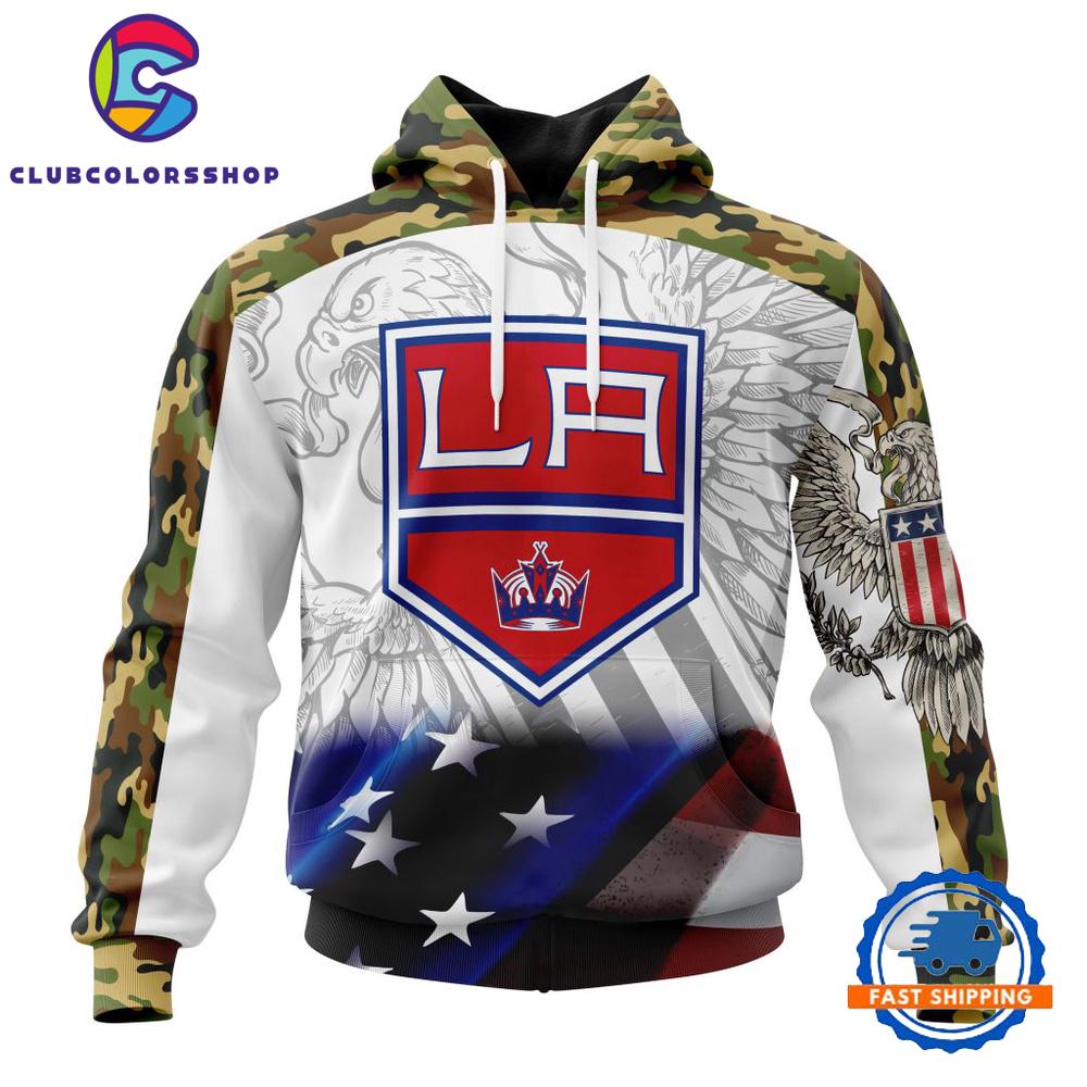NHL Los Angeles Kings Specialized Design With Our America Flag And Our America Eagle Hoodie, T Shirt