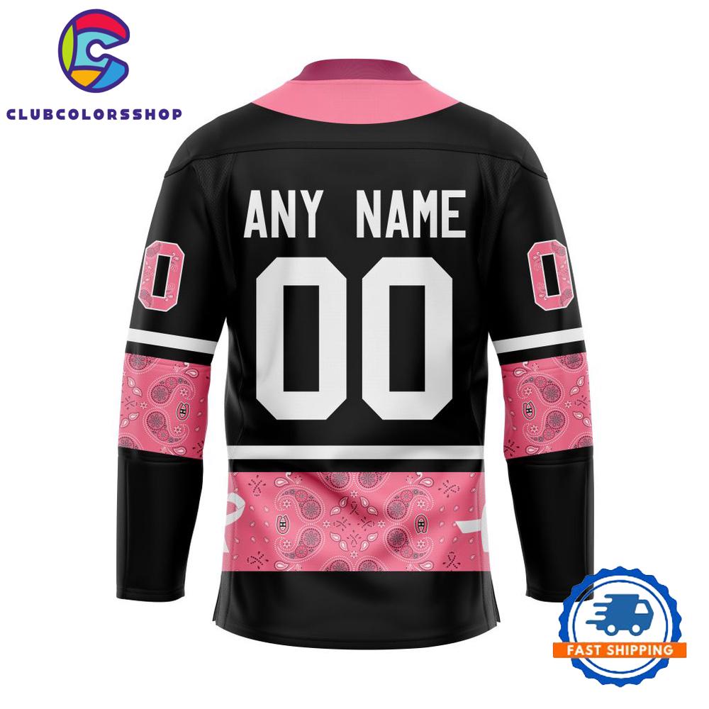 NHL Montreal Canadiens In Classic Style With Paisley IN OCTOBER WE WEAR PINK BREAST CANCER Hockey Jersey NHL Montreal Canadiens In Classic Style With Paisley IN OCTOBER WE WEAR PINK BREAST CANCER Hockey Jersey