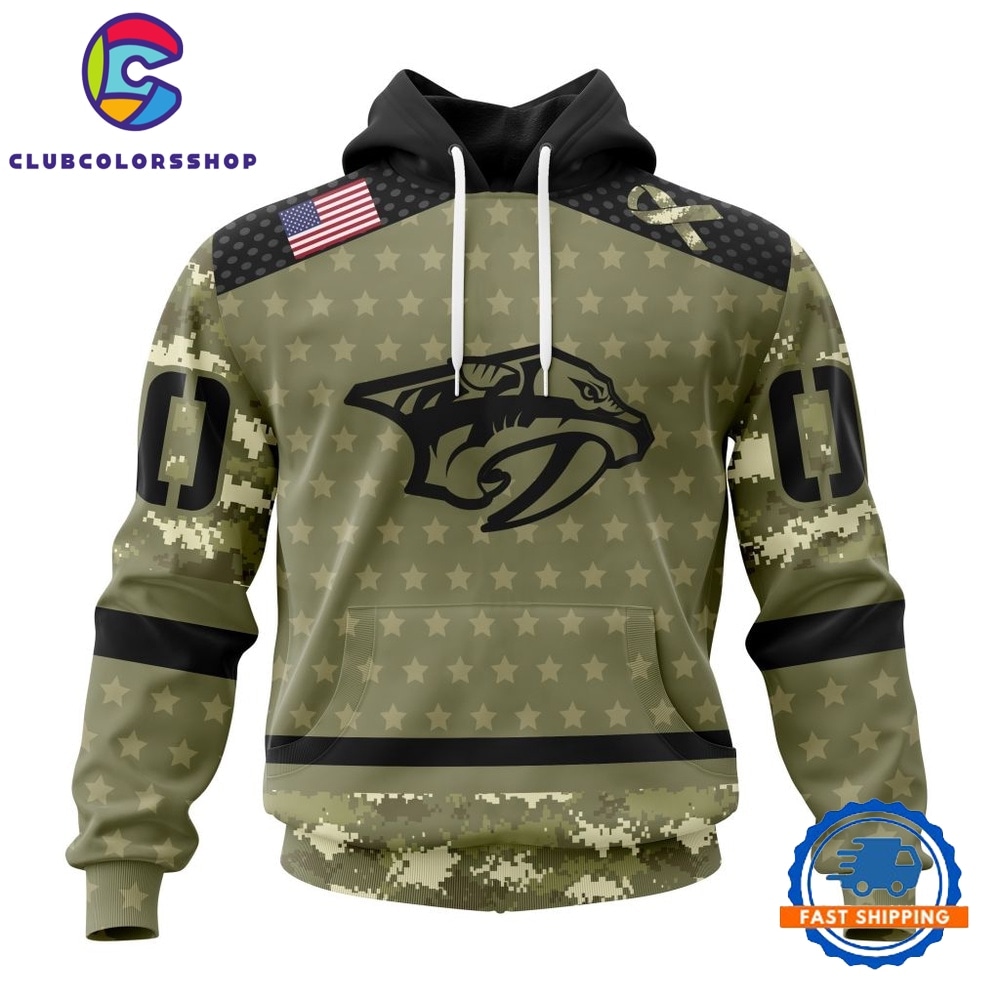 NHL Nashville Predators Special Camo Military Appreciation Hoodie, T Shirt