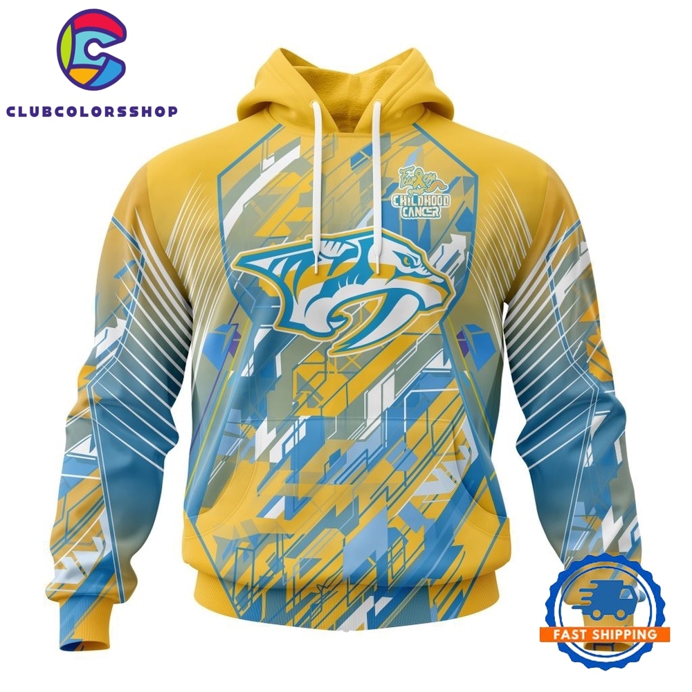 NHL Nashville Predators Specialized Design Fearless Against Childhood Cancers Hoodie, T Shirt