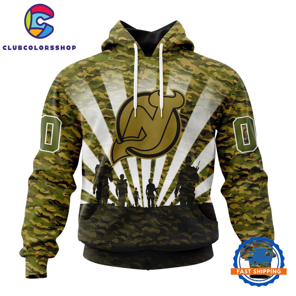 NHL New Jersey Devils Military Camo Kits For Veterans Day And Rememberance Day Hoodie, T Shirt