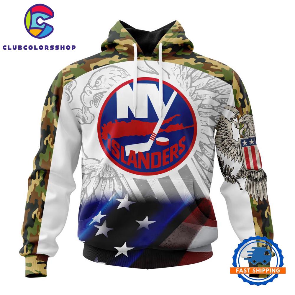 NHL New York Islanders Specialized Design With Our America Flag And Our America Eagle Hoodie, T Shirt