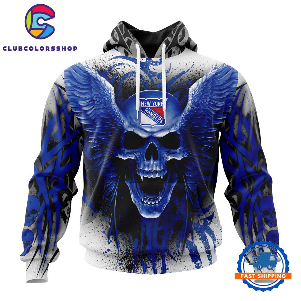 NHL New York Rangers Special Kits With Skull Art Hoodie, T Shirt