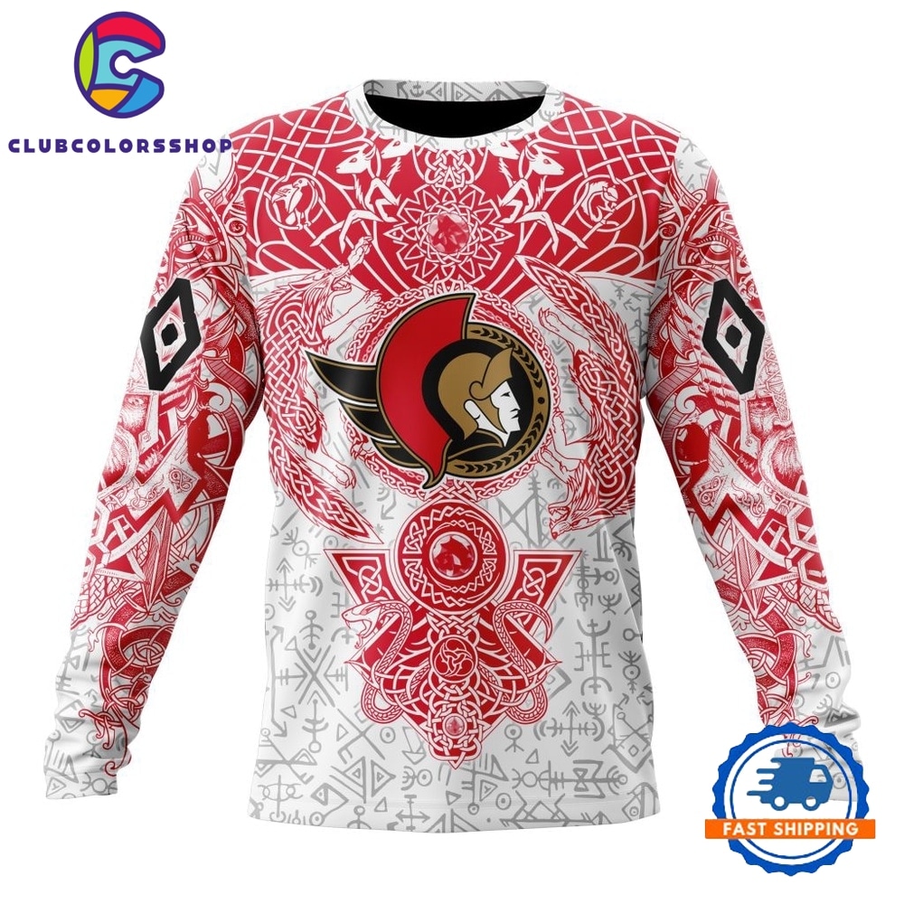 NHL Ottawa Senators Special Norse Viking Symbols Hoodie, T Shirt 3