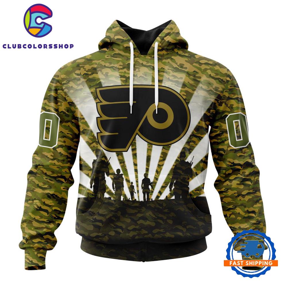 NHL Philadelphia Flyers Military Camo Kits For Veterans Day And Rememberance Day Hoodie, T Shirt