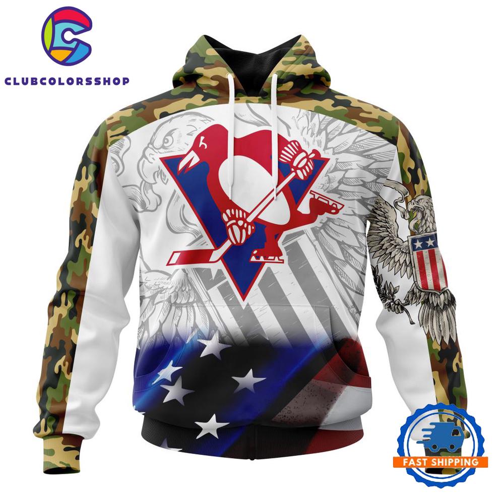 NHL Pittsburgh Penguins Specialized Design With Our America Flag And Our America Eagle Hoodie, T Shirt