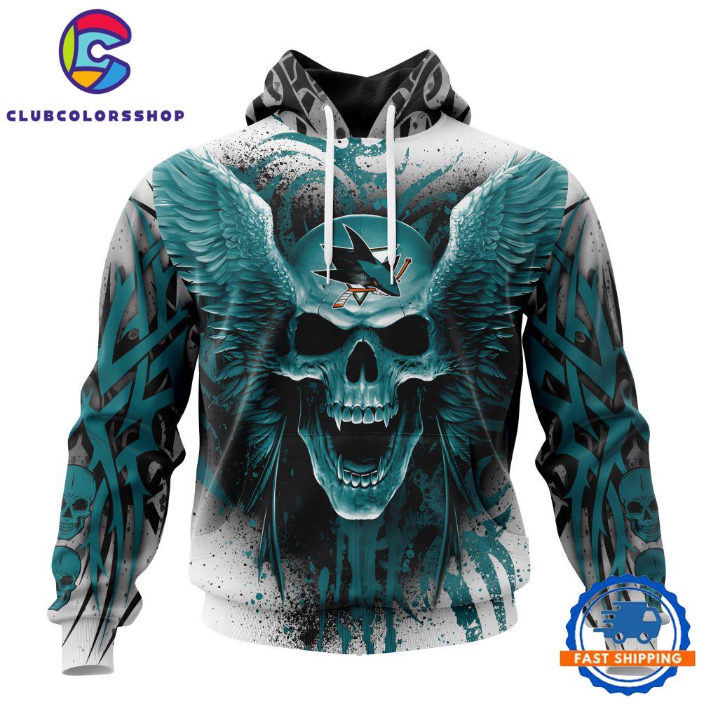 NHL San Jose Sharks Special Kits With Skull Art Hoodie, T Shirt