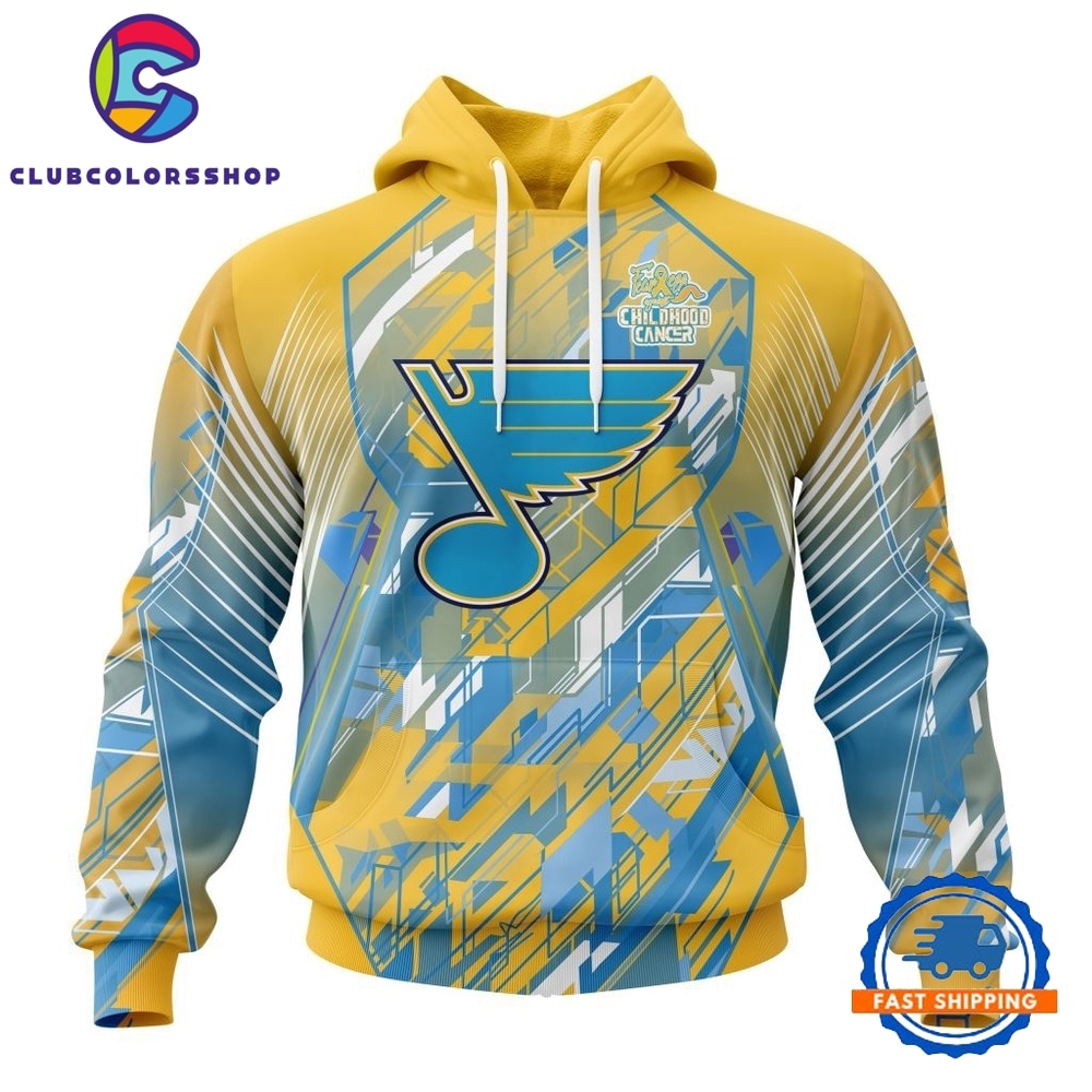 NHL St. Louis Blues Specialized Design Fearless Against Childhood Cancers Hoodie, T Shirt