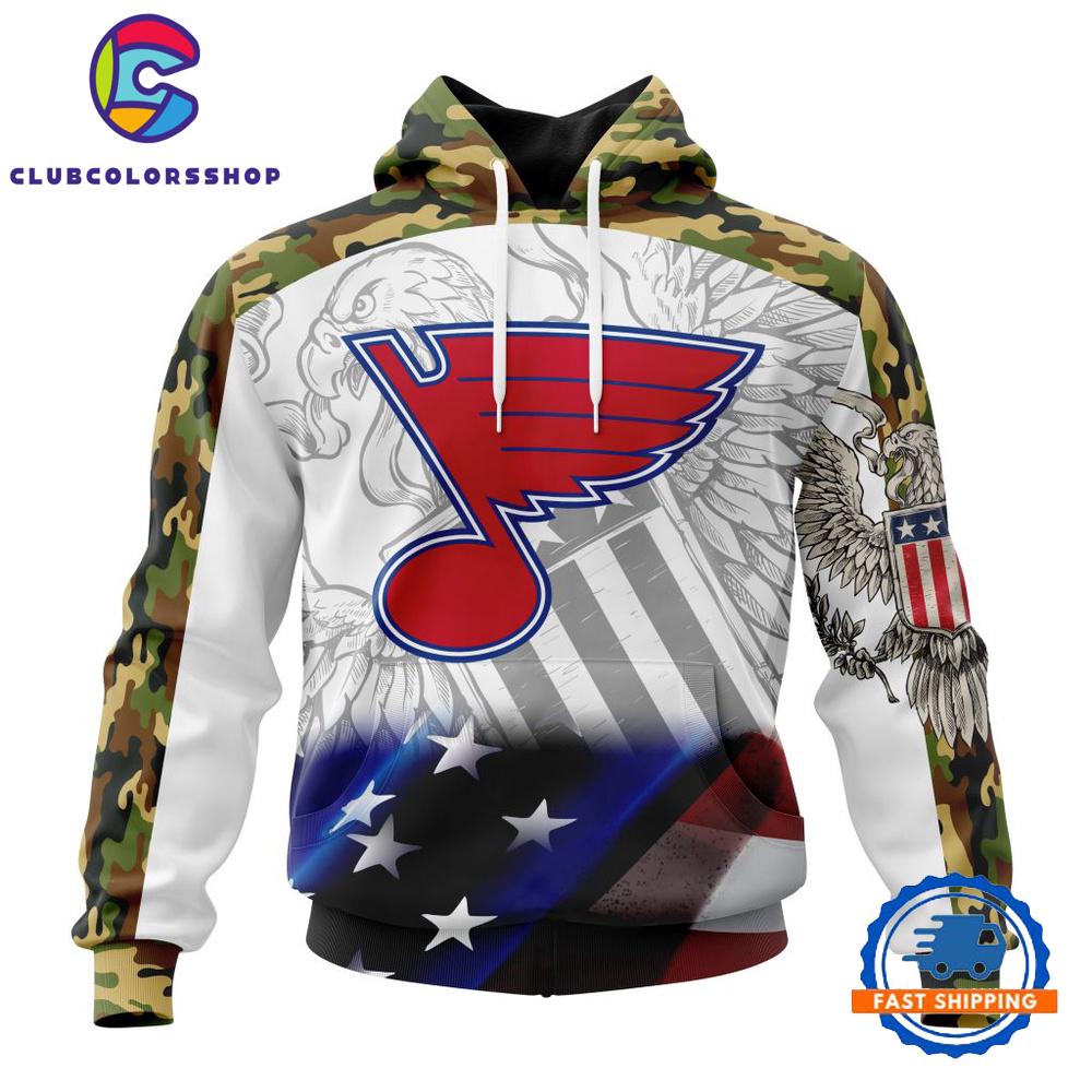 NHL St. Louis Blues Specialized Design With Our America Flag And Our America Eagle Hoodie, T Shirt