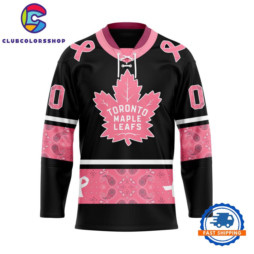 NHL Toronto Maple Leafs In Classic Style With Paisley IN OCTOBER WE WEAR PINK BREAST CANCER Hockey Jersey