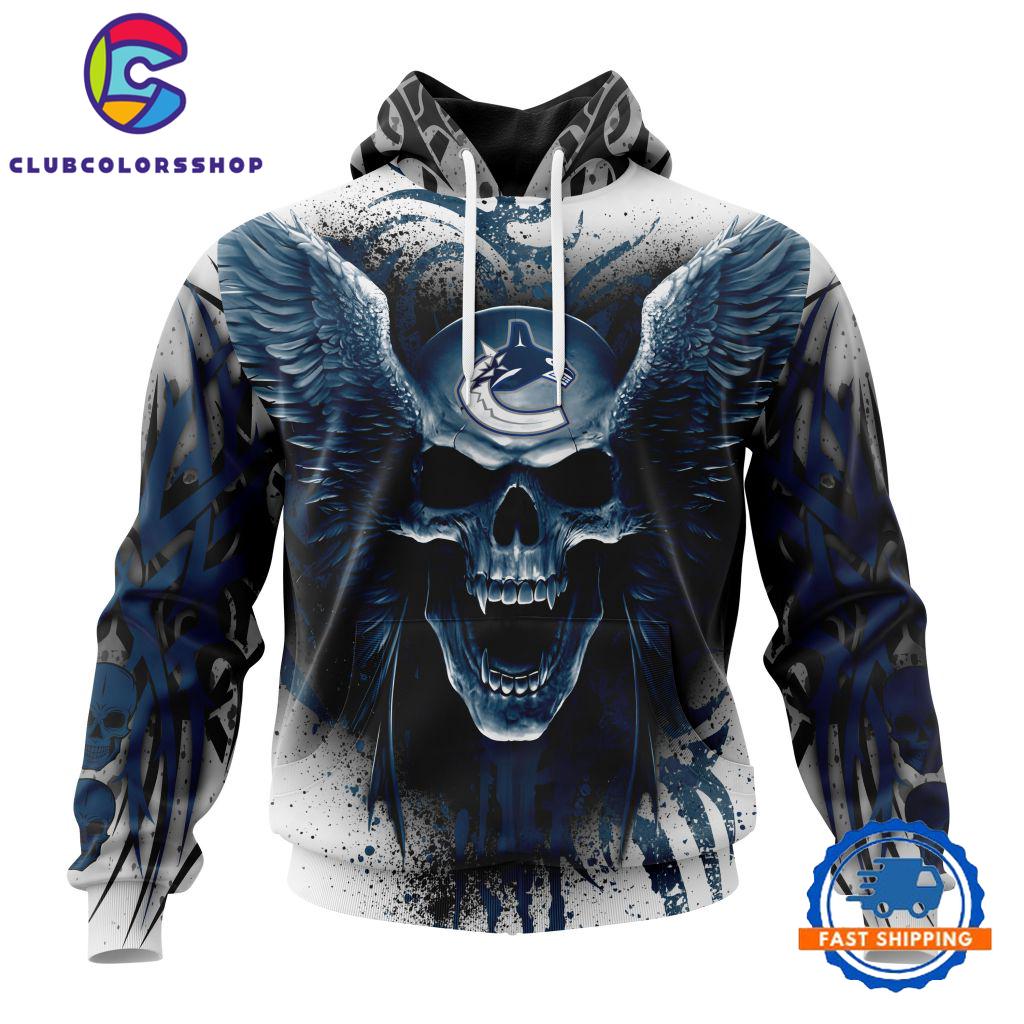NHL Vancouver Canucks Special Kits With Skull Art Hoodie, T Shirt