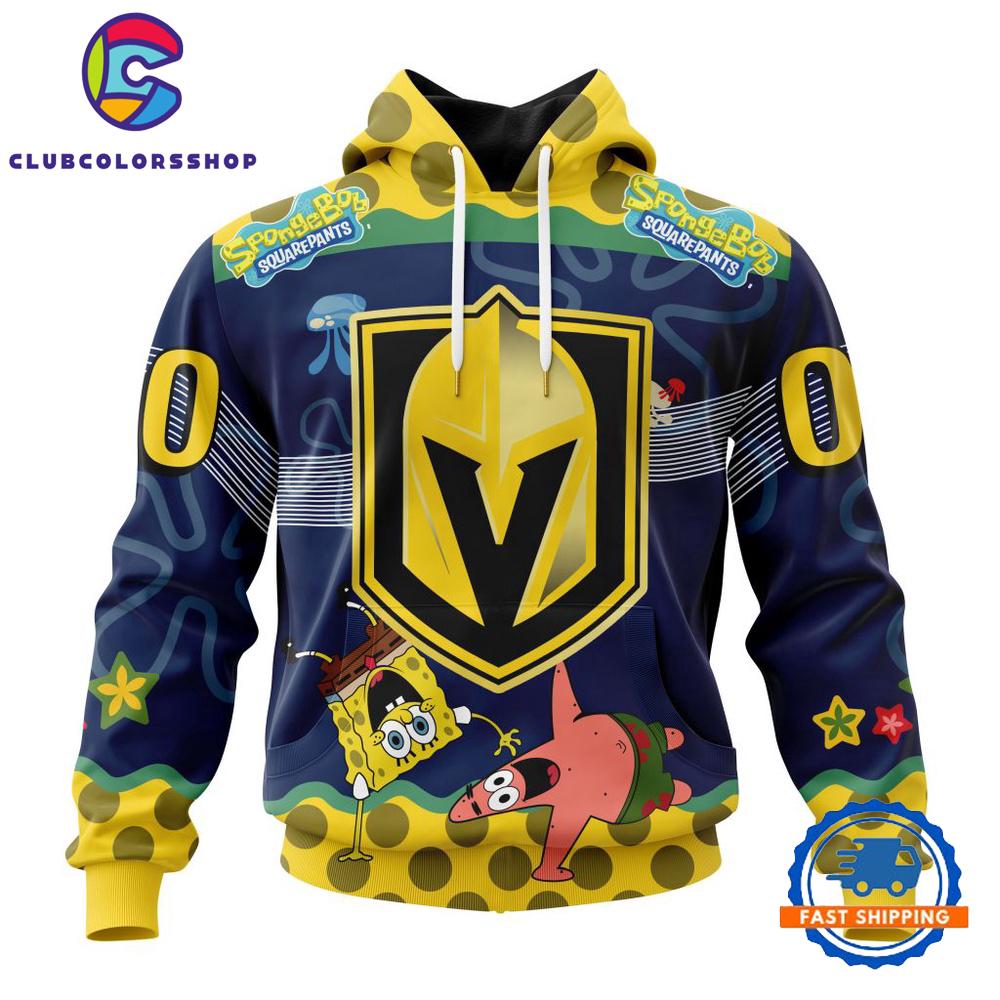 NHL Vegas Golden Knights Specialized Jersey With SpongeBob Hoodie, T Shirt