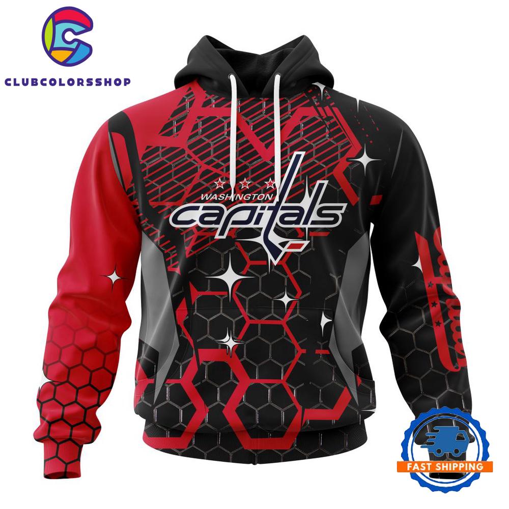 NHL Washington Capitals Specialized Design With MotoCross Syle Hoodie, T Shirt