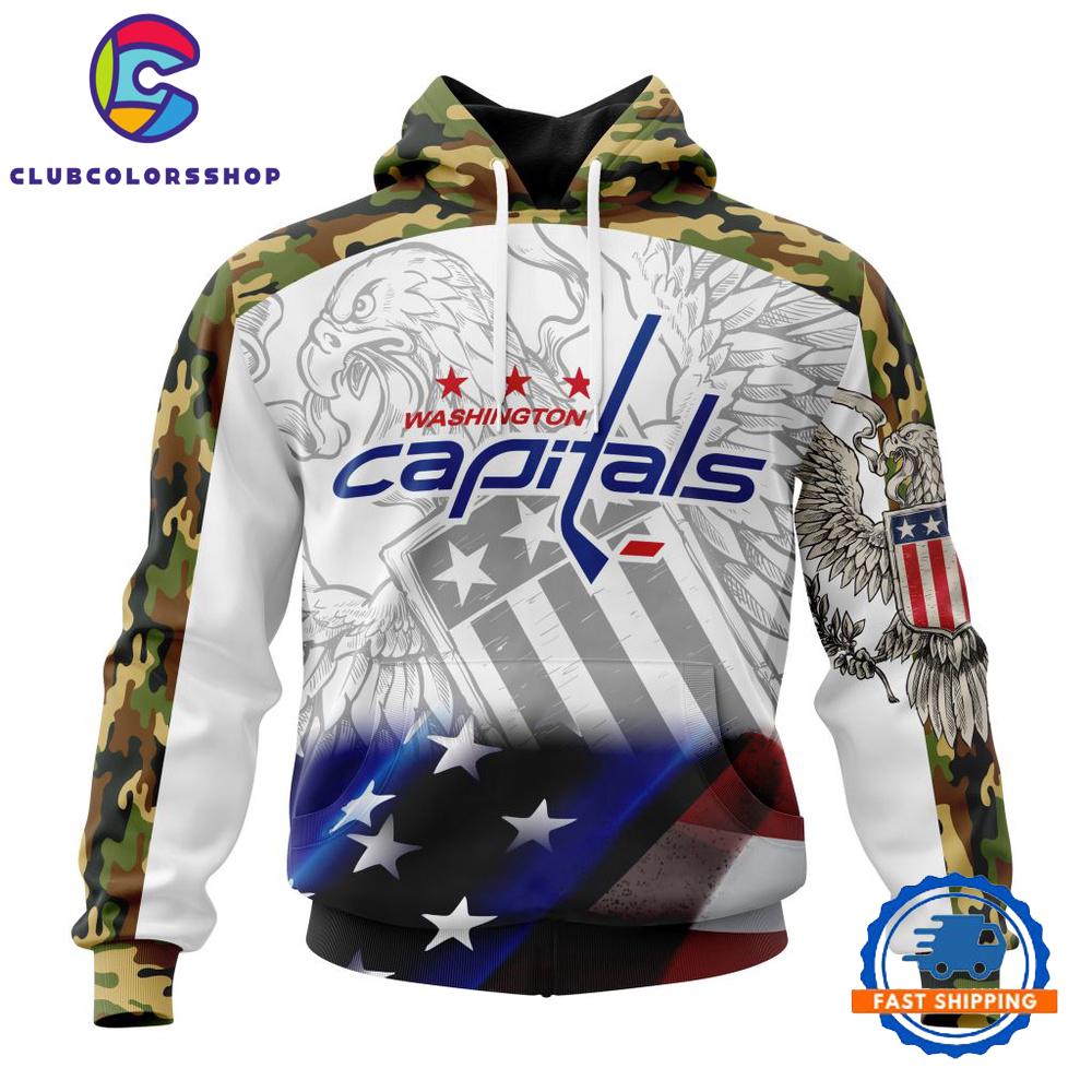 NHL Washington Capitals Specialized Design With Our America Flag And Our America Eagle Hoodie, T Shirt
