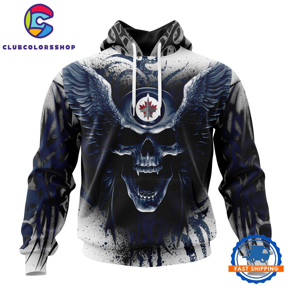NHL Winnipeg Jets Special Kits With Skull Art Hoodie, T Shirt