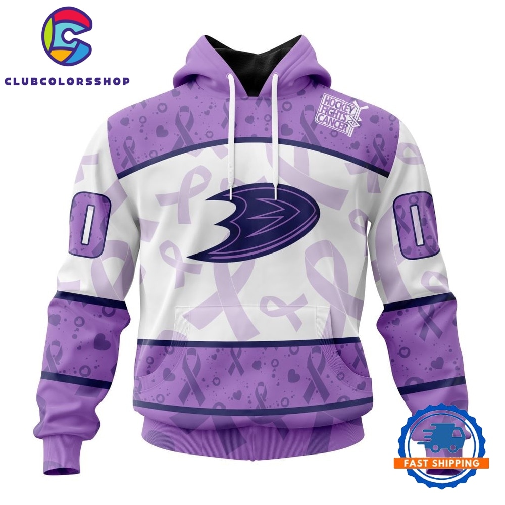 NHL Anaheim Ducks Special Lavender Fight Cancer Hoodie, T Shirt