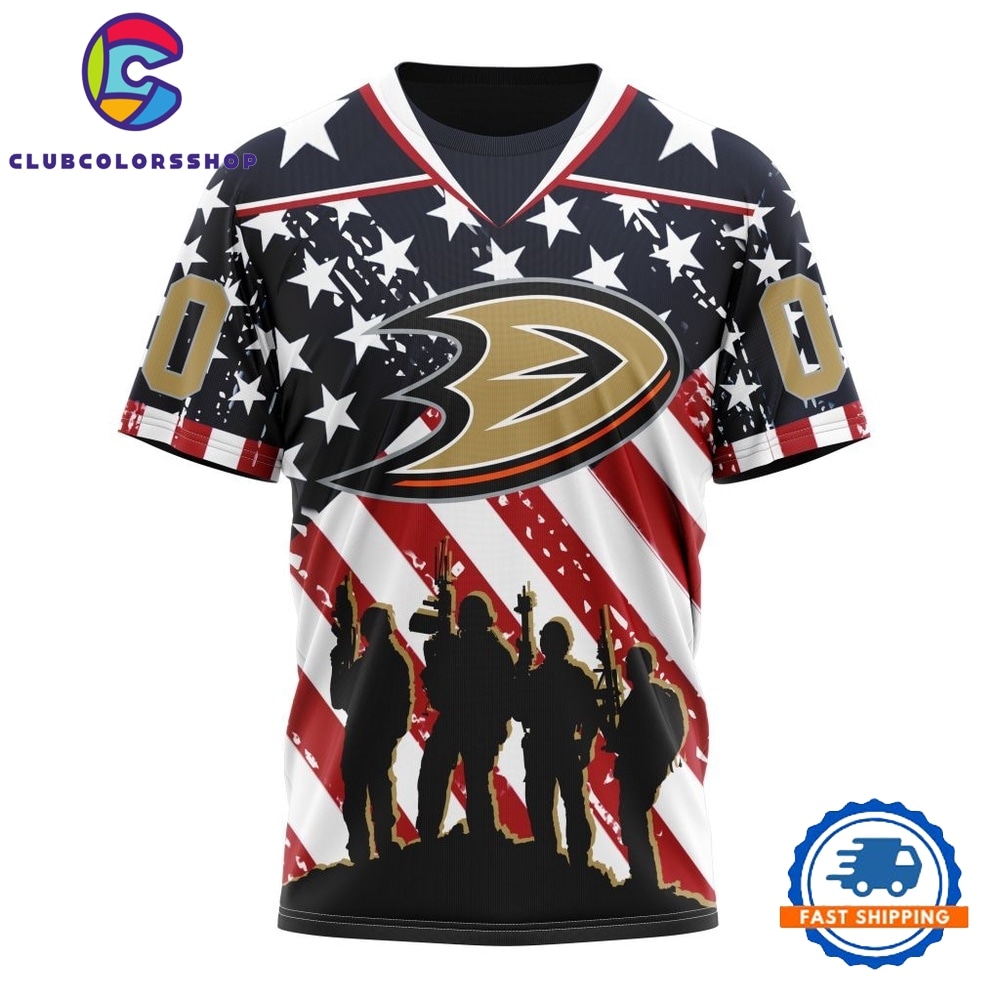 NHL Anaheim Ducks Specialized Kits For Honor USS Military Hoodie, T Shirt 4