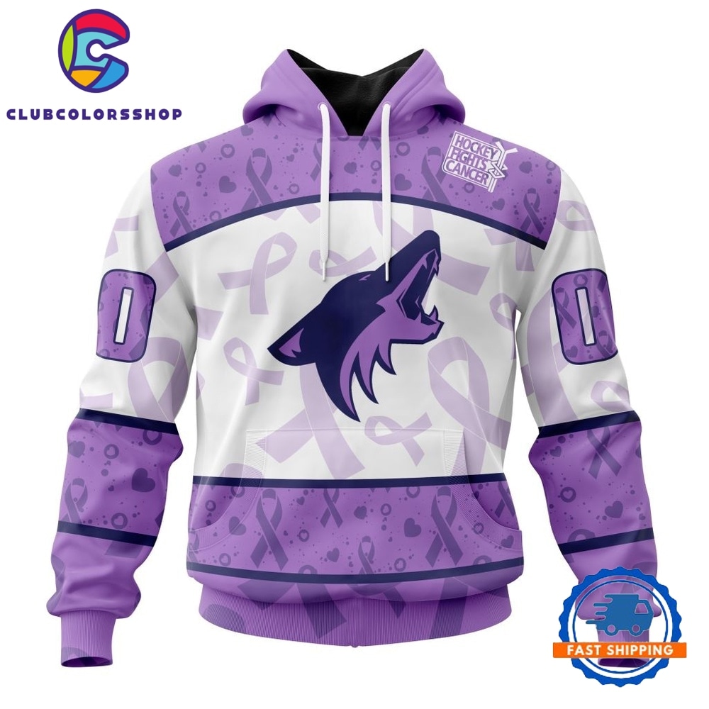 NHL Arizona Coyotes Special Lavender Fight Cancer Hoodie, T Shirt