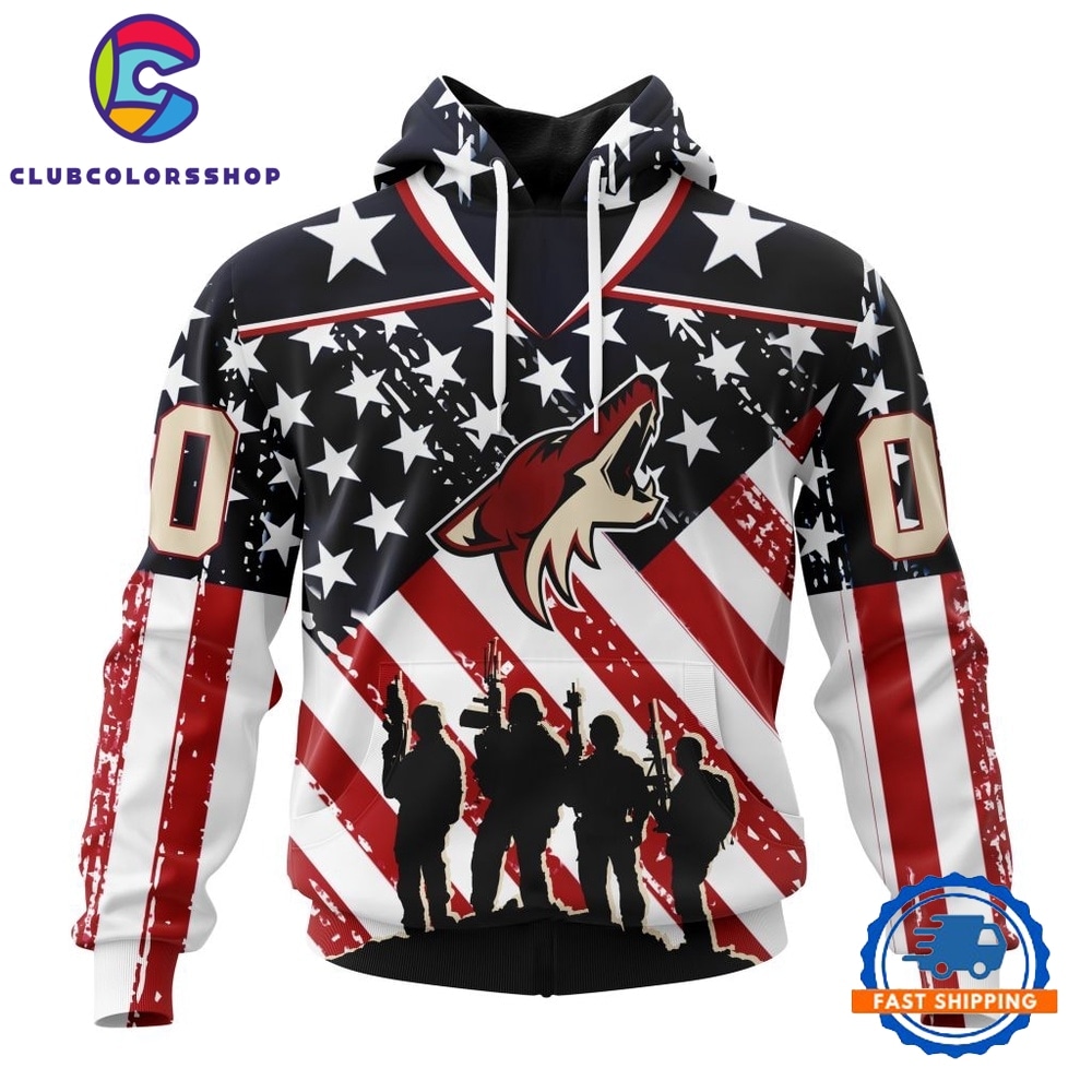 NHL Arizona Coyotes Specialized Kits For Honor USS Military Hoodie, T Shirt