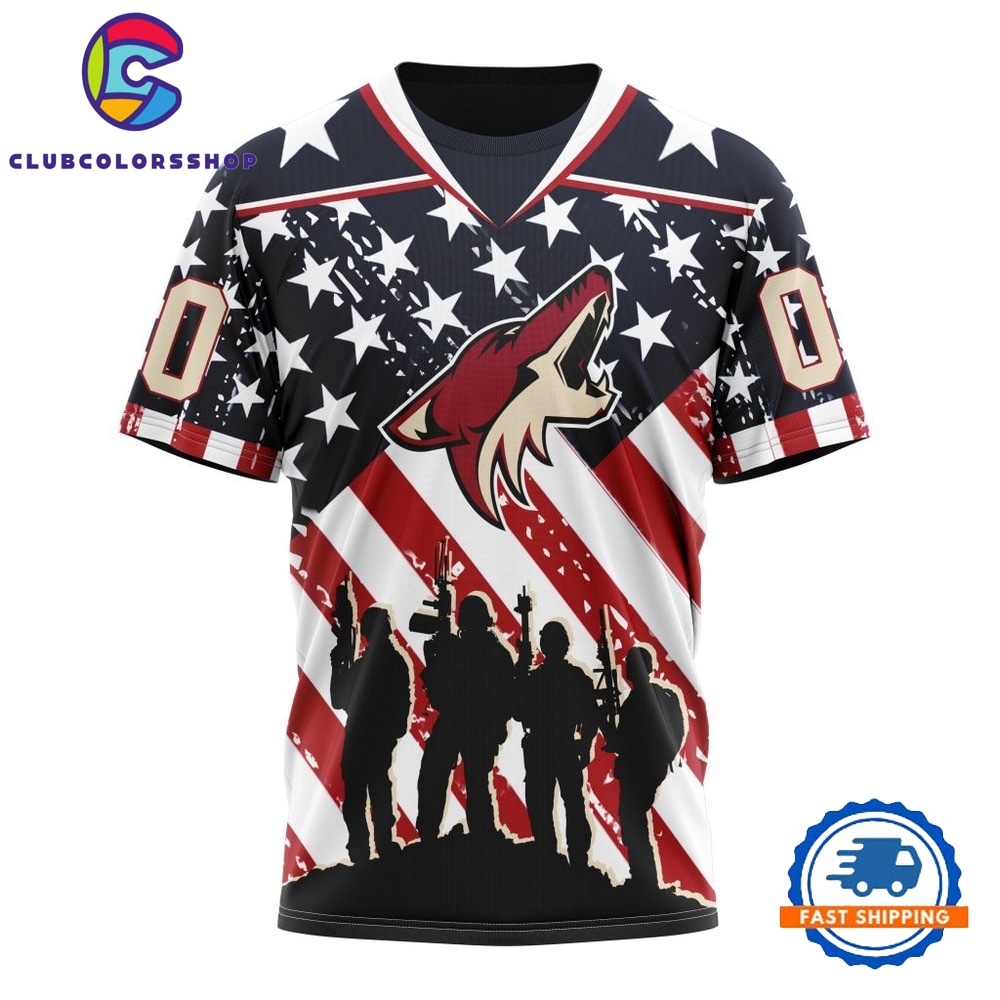 NHL Arizona Coyotes Specialized Kits For Honor USS Military Hoodie, T Shirt 4