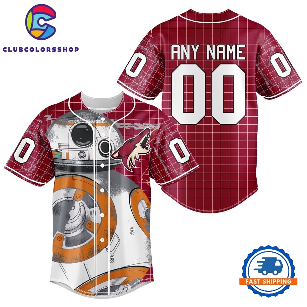 NHL Arizona Coyotes x BB 8 D Star War Baseball Jersey
