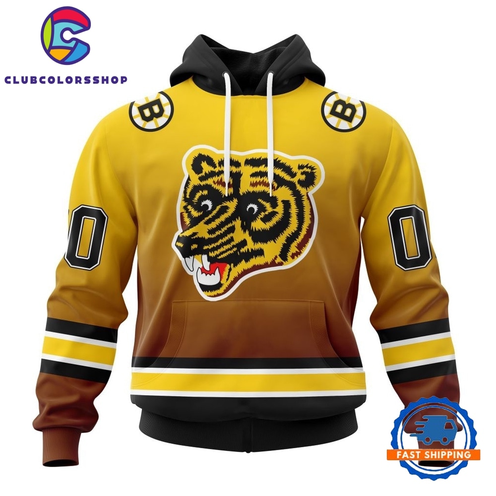 NHL Boston Bruins Special Retro Gradient Design Hoodie, T Shirt