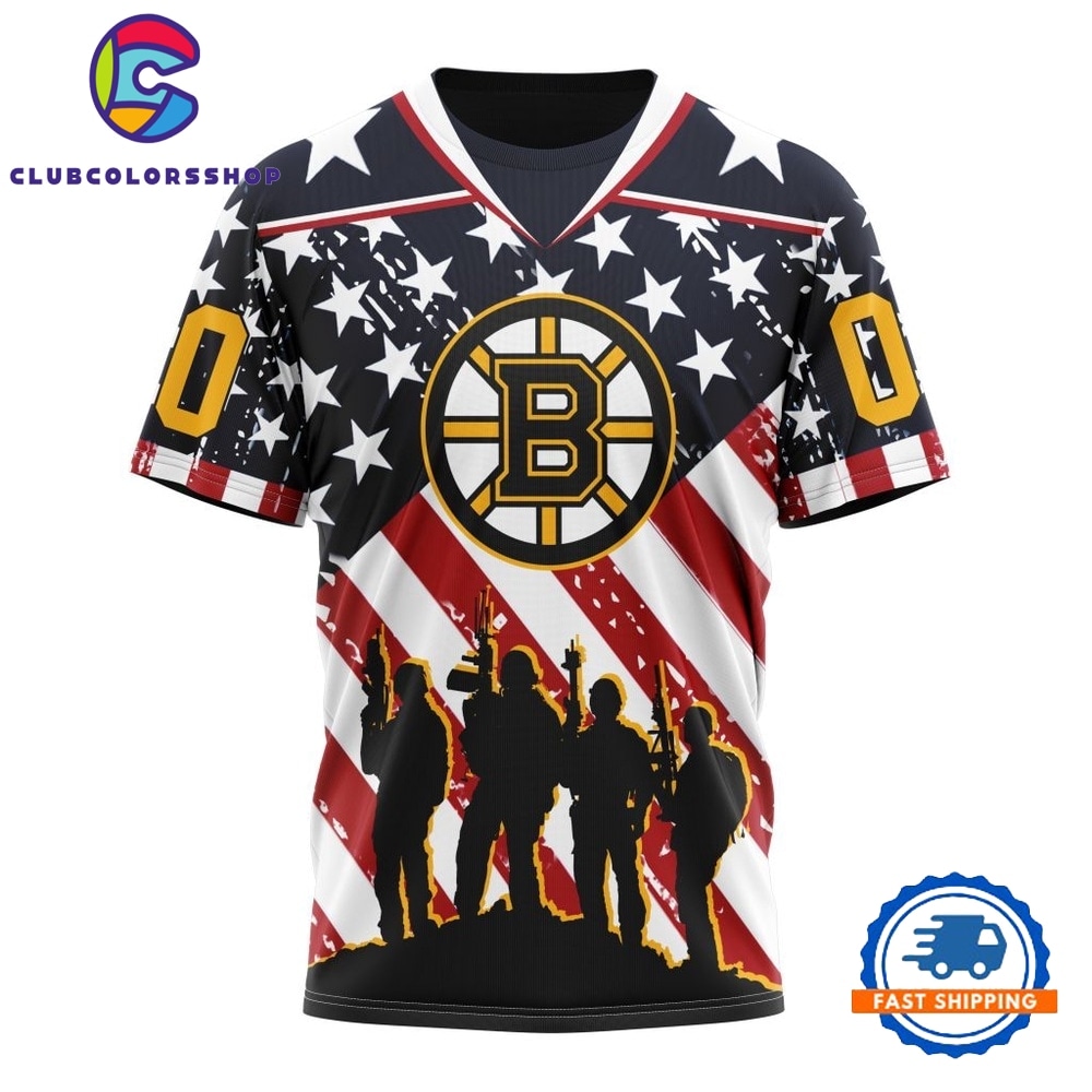 NHL Boston Bruins Specialized Kits For Honor USS Military Hoodie, T Shirt 4