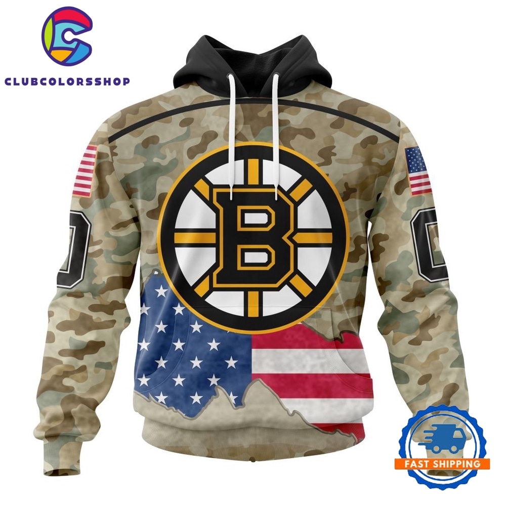 NHL Boston Bruins Specialized Kits For United State With Camo Color Hoodie, T Shirt
