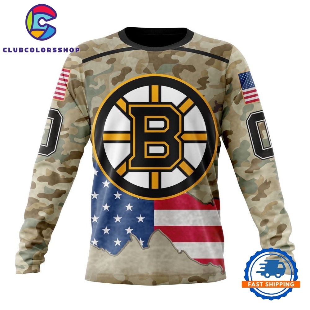 NHL Boston Bruins Specialized Kits For United State With Camo Color Hoodie, T Shirt 3